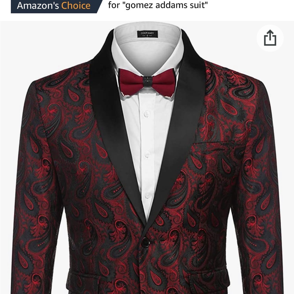 Mens paisley print blazer